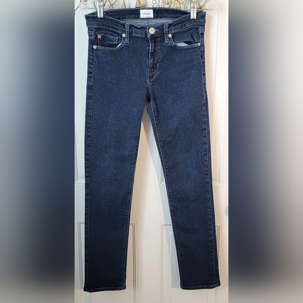 Hudson USA Krista Low Rise Straight Leg Jeans Womens 27 Dark Wash Stretchy GUC